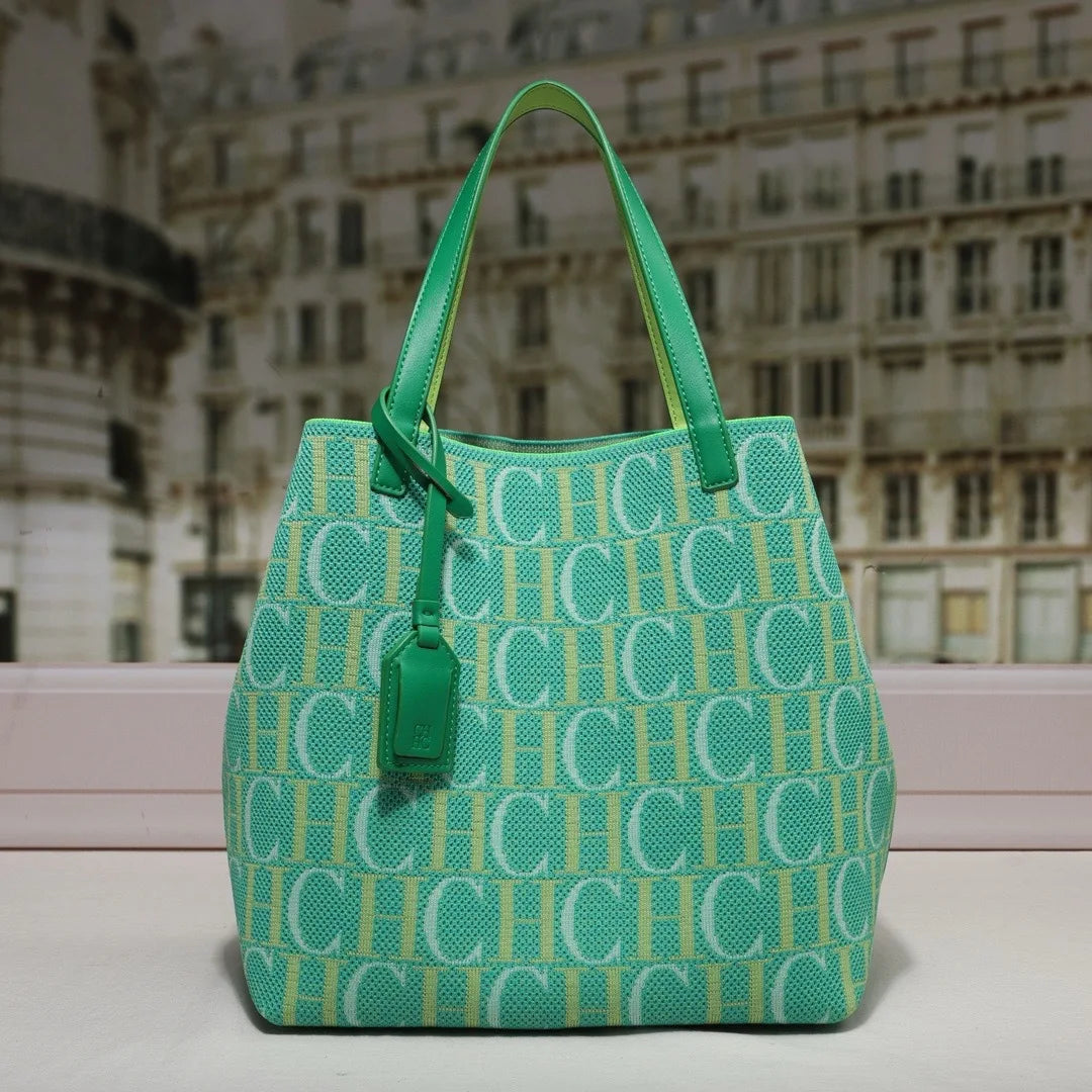 Women’s Large Capacity Fashion Tote Bag | Classic Solid Color High-Quality Shoulder Bag | CH Luxury Brand Inspired Shopping Handbag | Versatile Large Daily Tote (Model 230917) Luxegan