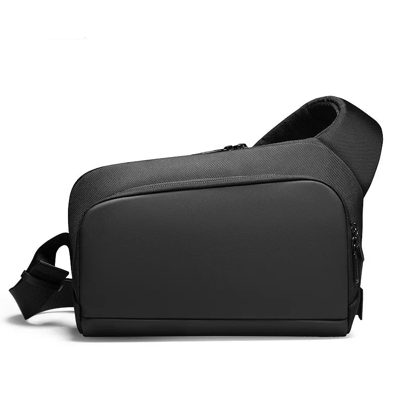 Premium Waterproof Magnetic Messenger Bag | Sophisticated "Bowling CrossBag" Silhouette | Lightweight Minimalist Oxford Sling Shoulder Bag for Men | Famous Brand Model MR 8893 Versatile Essential for Modern Lifestyle Luxegan