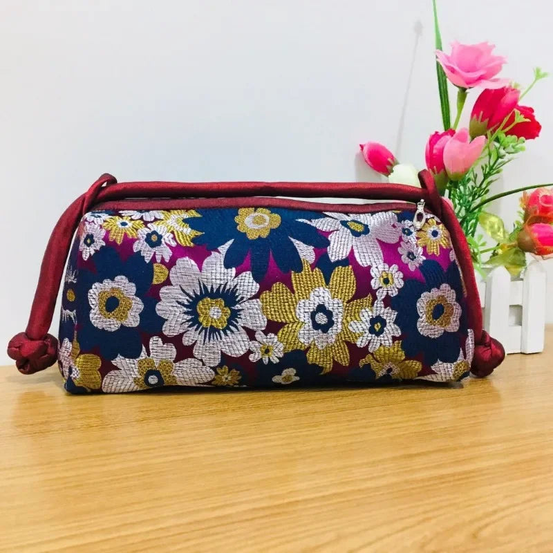 Vintage Cotton Shell Bag | Fringe & Crane Embroidery Chain Crossbody Luxegan