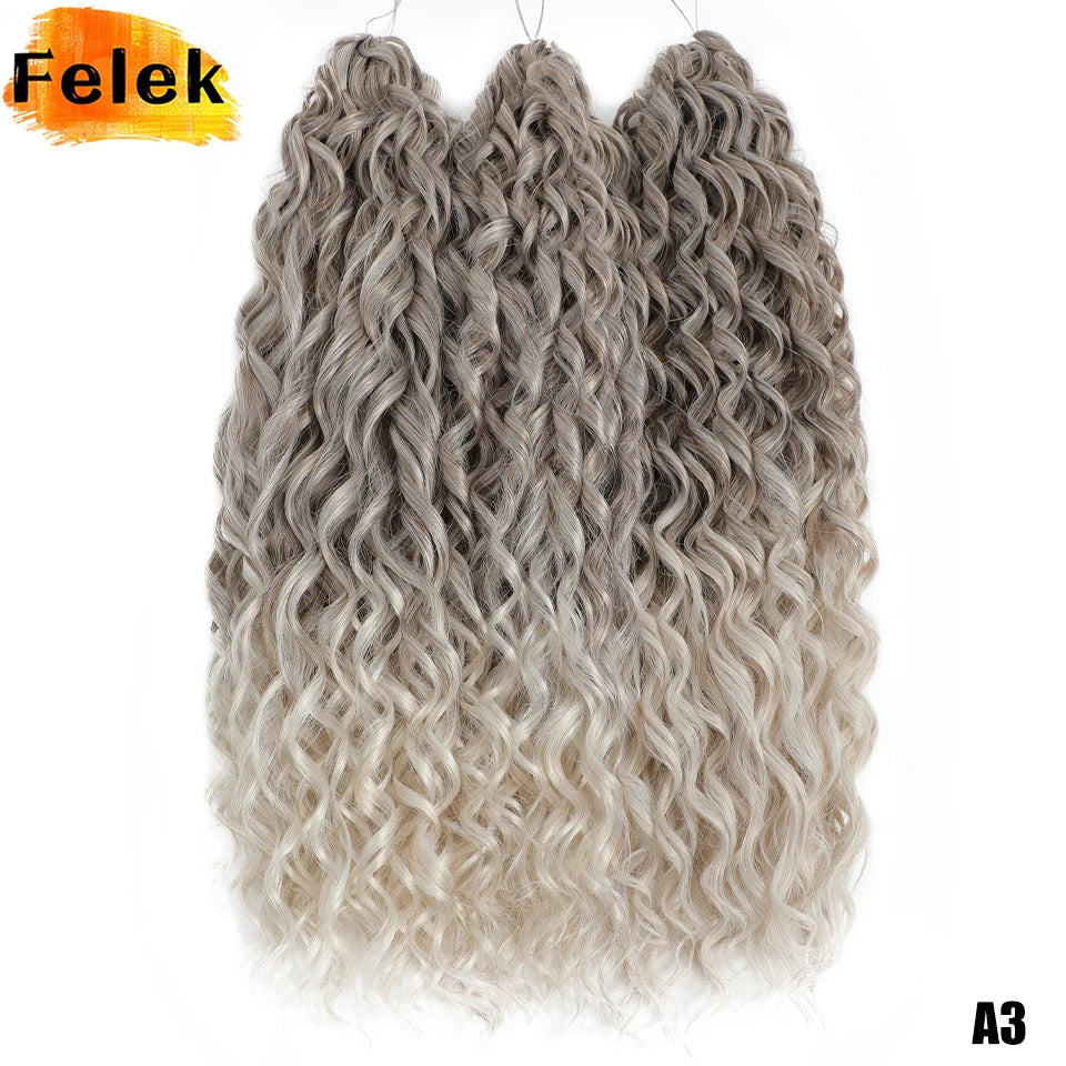 Jessica Hair Deep Wavy Twist Crochet Hair 22 Inch | 100G | 54 Colors | 3 Packs/Lot