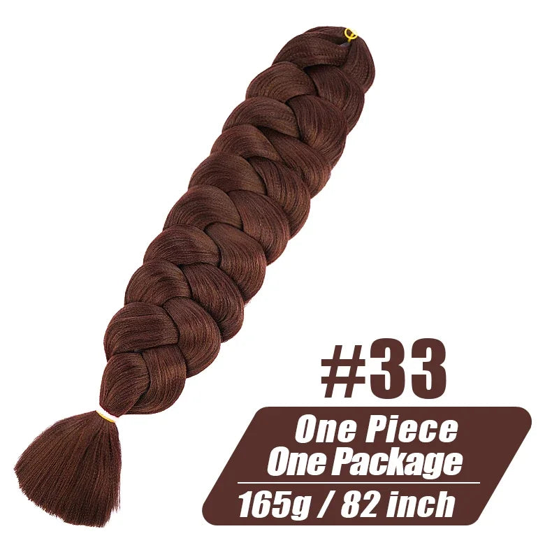 Wigundle Kanekalon Pre-Stretched Crochet Braiding Hair Extensions – Jumbo Braids for Women