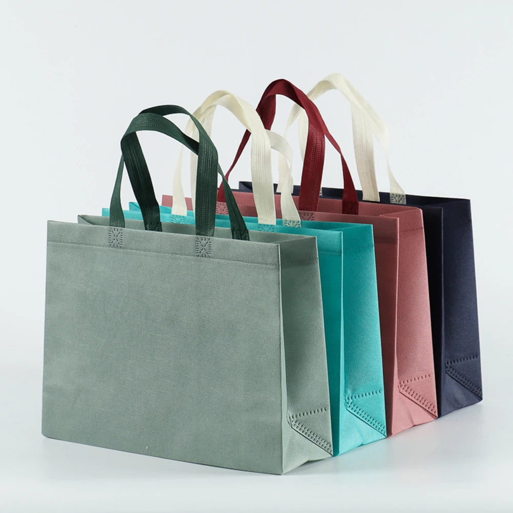 Foldable Eco Shopping Bag | Sophisticated "Large Capacity" Non-Woven Silhouette | Elegant "Reusable" Fabric Tote | "Dignified" Solid Grocery Cloth Bag for Radiant Versatile Styling Luxegan