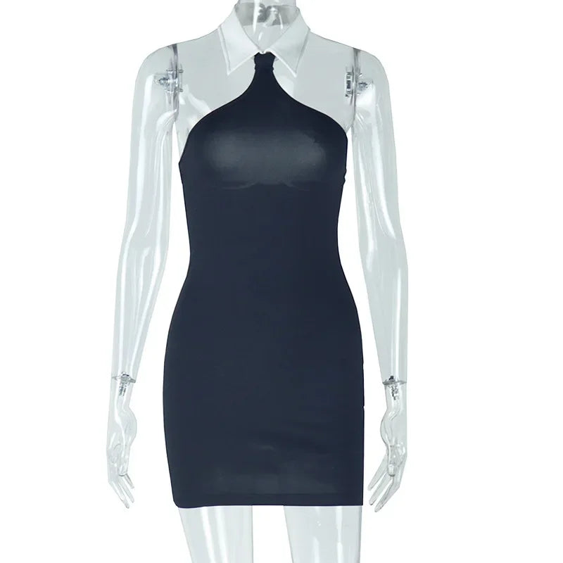 Off-Shoulder Backless Mini Dress Luxegan