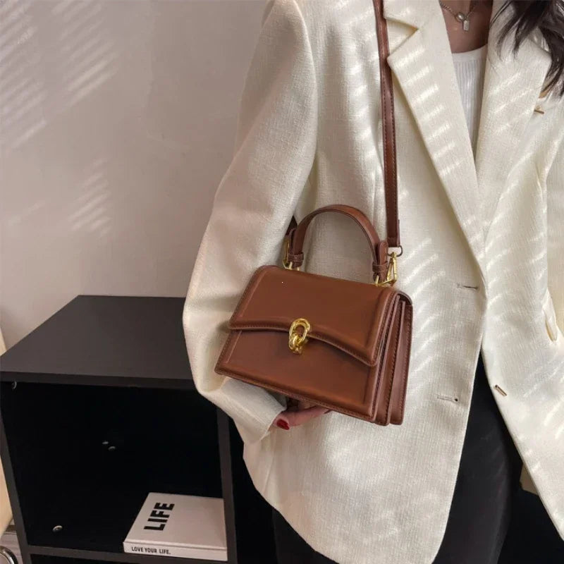 New Small PU Leather Crossbody Bags for Women | Simple Totes Shoulder Bag & Lady Luxury Brand Designer Handbags and Purses Luxegan