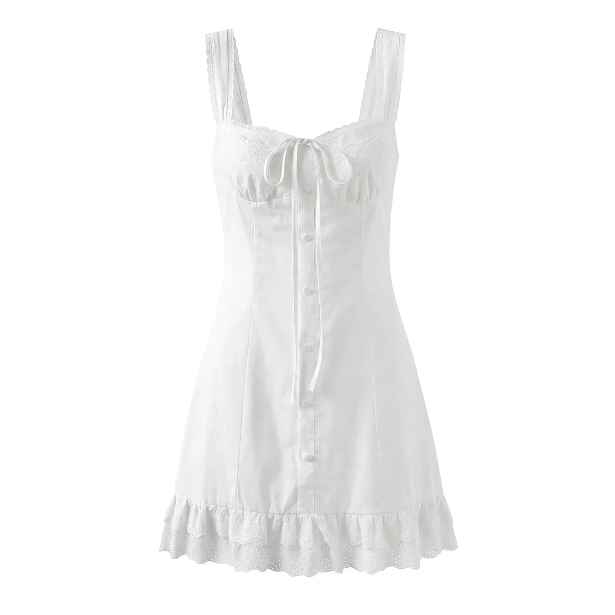 3 Colors Red Spliced Lace Ruched Chest Corset Style Sling Dress Women Cross Lacing Up Back Wood Ears Hem Tank Dresses Vestidos
