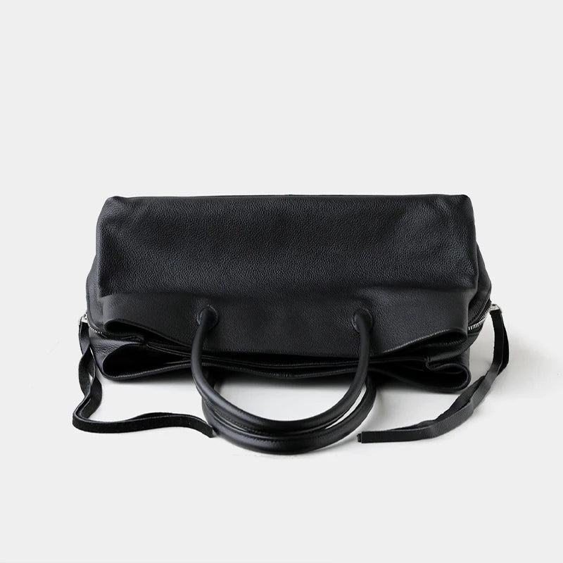 Fashion Genuine Leather Feel Women’s Handbag | Multiple Compartment Frosted Finish Designer Tote | Elegant Luxury Shoulder Bag | Retro Minimalist Casual Tote Luxegan