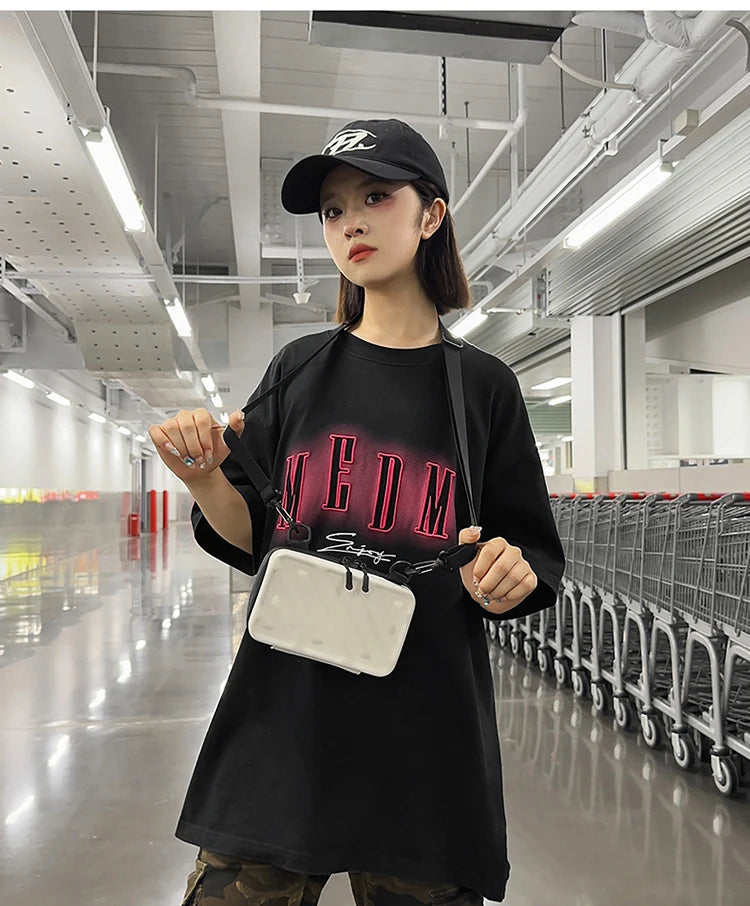 Diagonal Striped Box Bag | Unisex Messenger & Shoulder Bag Luxegan