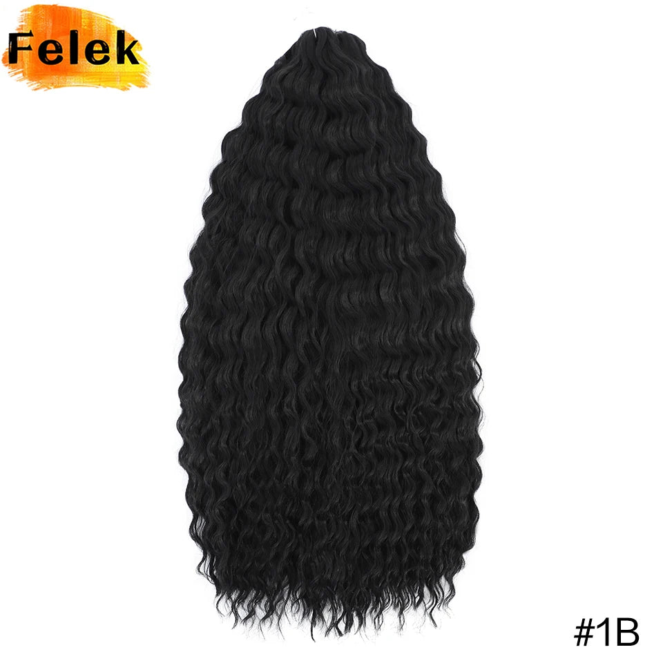 Ariel Curls Crochet Braiding Hair | Water Wave Synthetic Braid Extensions