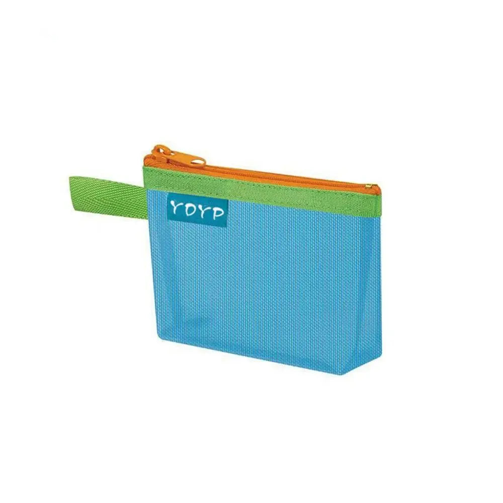 Mesh & Nylon Zipper Pouch | Transparent Travel Organizer & Coin Purse Luxegan
