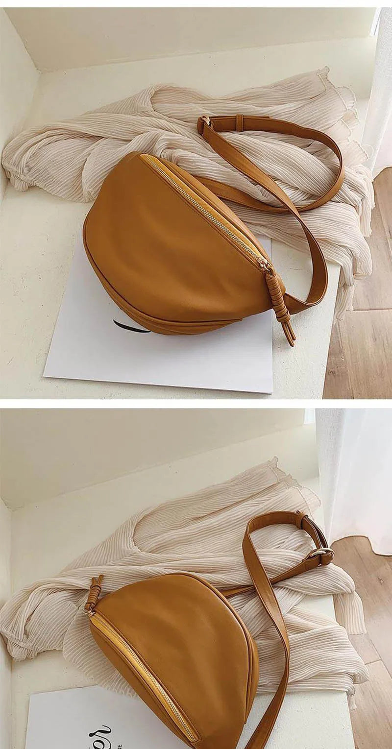 Fashion Simple Chest Pack | High-Quality PU Leather Fanny Bag for Women | Designer Waist Bag & Phone Purse | Versatile Female Shoulder Crossbody Bag (Model M02) Luxegan