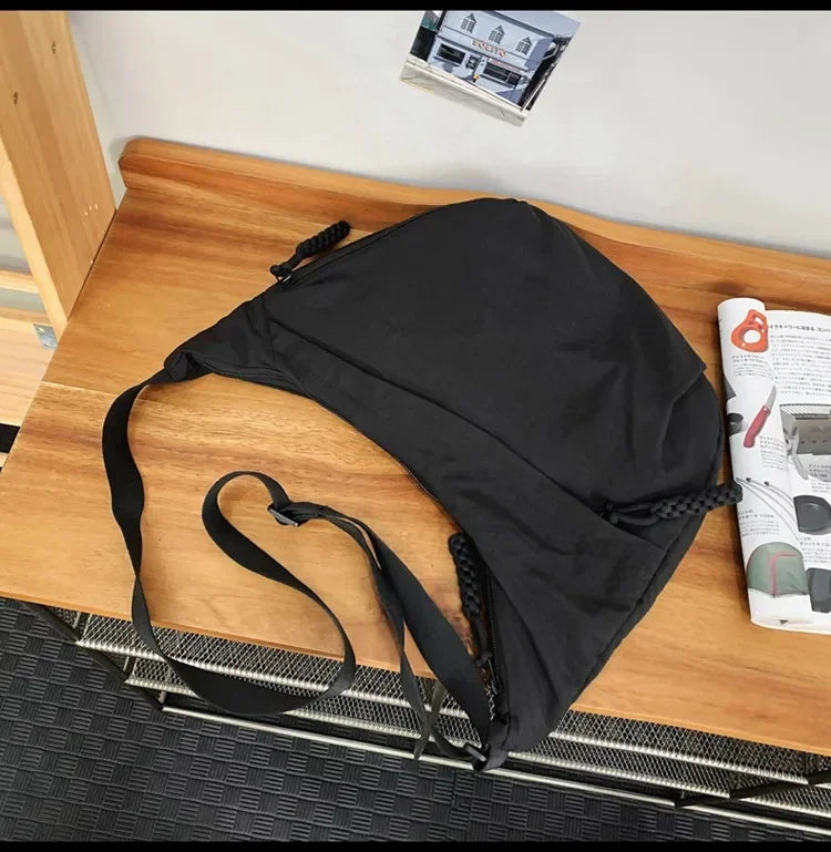 Soft Cloth Hobo Crossbody | Trendy Large Capacity Student Bag Luxegan