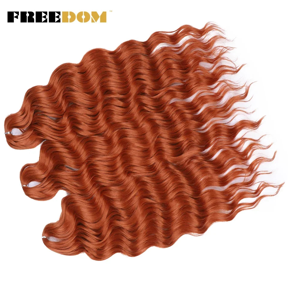FREEDOM Synthetic Water Wave Crochet Braiding Hair 24 Inch – Ombre & Multi-Tone | 88 Colors | 300g - view 85