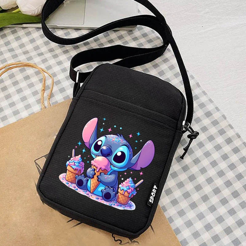 Disney Lilo & Stitch Canvas Bag | Square Crossbody & Shoulder Purse Luxegan