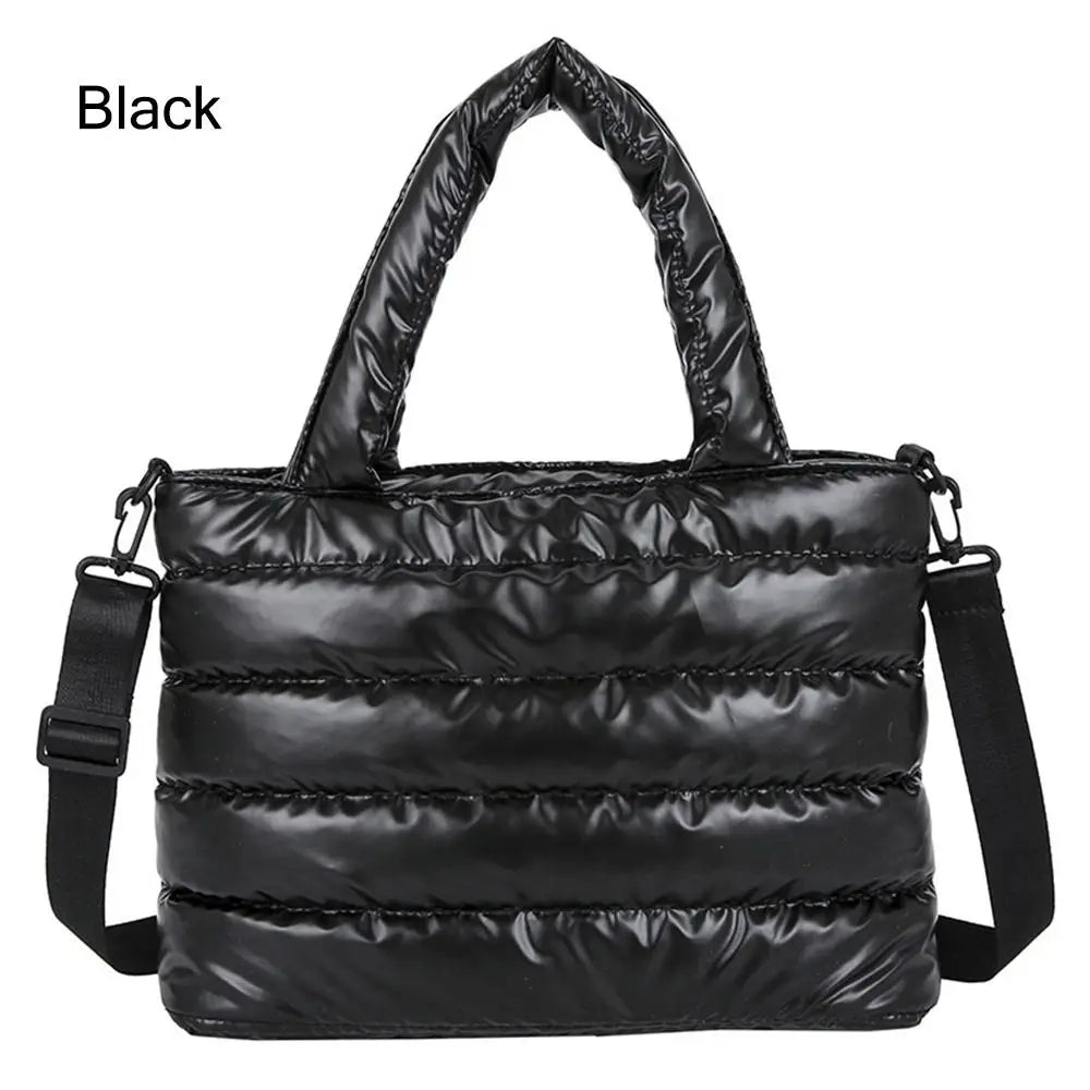Puffer Tote Bag | Quilted Puffy Handbag & Crossbody Luxegan