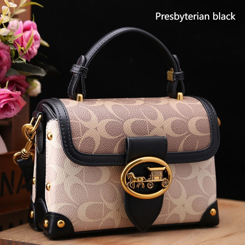 High-End Structured PVC Box Bag Luxegan