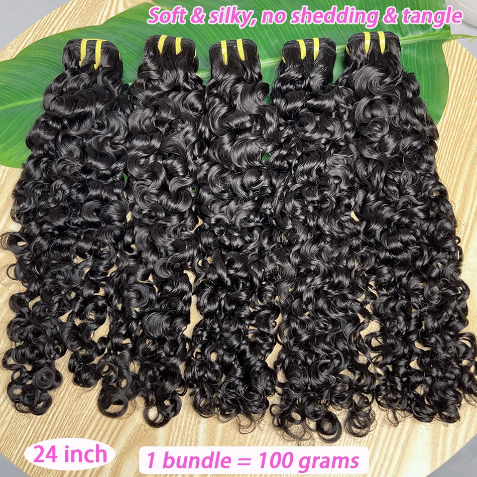 Burmese Curly Human Hair Bundles | 10–30 Inch Weft Extensions Luxegan