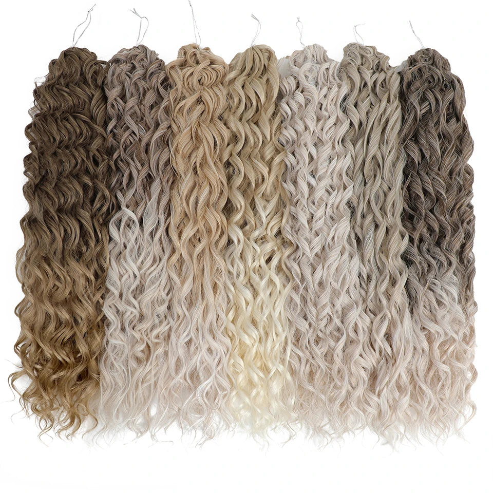 Jessica Curls Crochet Braiding Hair | Synthetic Water Wave Twist Hair 22 Inch | 53 Colors