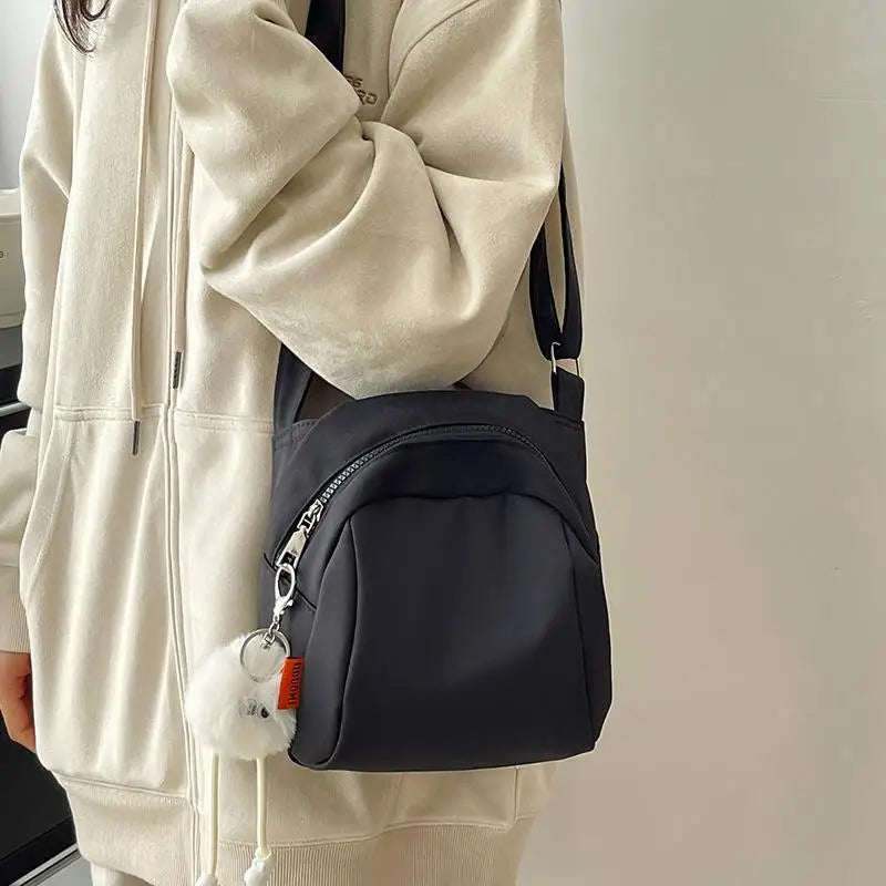 Lightweight Waterproof Shell Bag | Sophisticated "Large Capacity" Silhouette | Elegant Canvas & PU Crossbody | "Dignified" High-Performance Unisex Essential for Radiant Versatile Styling Luxegan