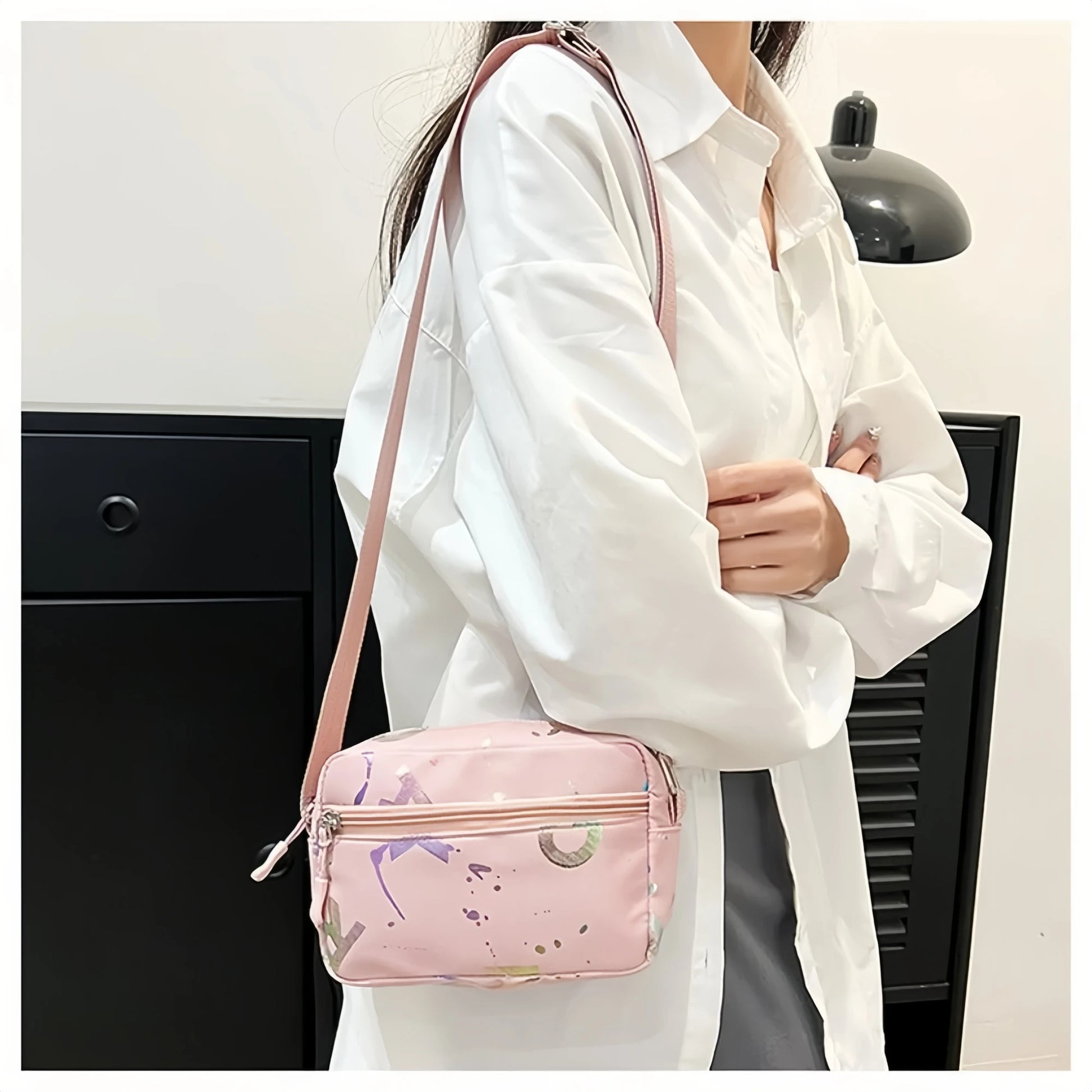 Stylish Casual Nylon Shoulder Bag for Women | Lightweight Crossbody with Phone Pocket (Athleisure Design, Tan) Luxegan