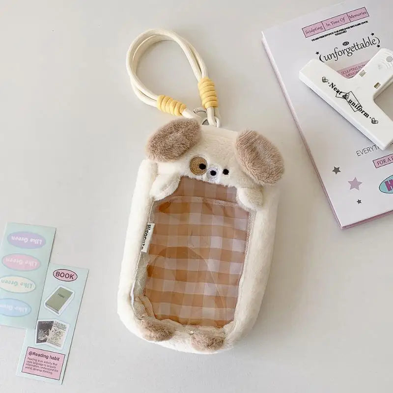 Cute Shape Doll Storage Bag | Cartoon Dustproof Protector Case Organizer Box | Premium Clear Plastic 15cm Plush Dolls Storage Bag | Portable Outdoor Display Anime Bag Luxegan