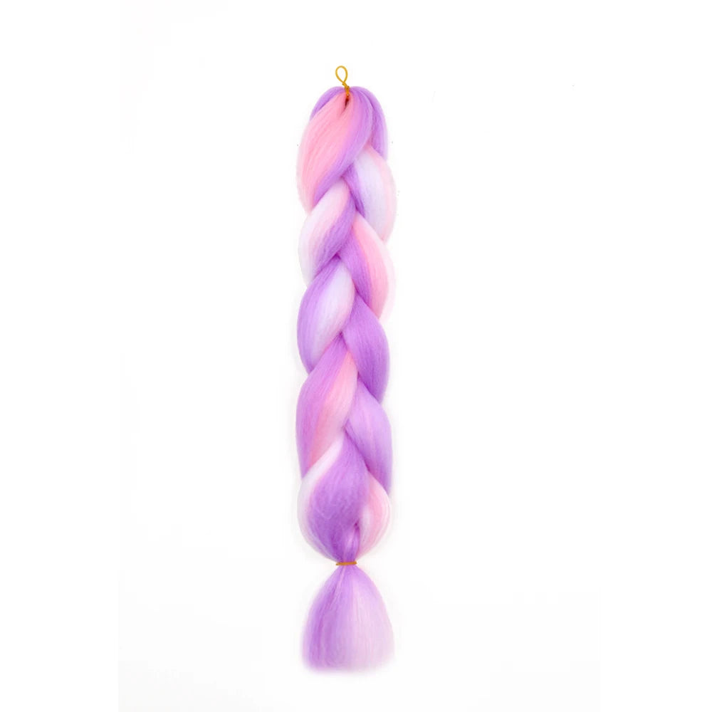 24 Inch Synthetic Yaki Kanekalon Braiding Hair – Kinky Straight | Ombre Piano Colors | Jumbo Braid Extension