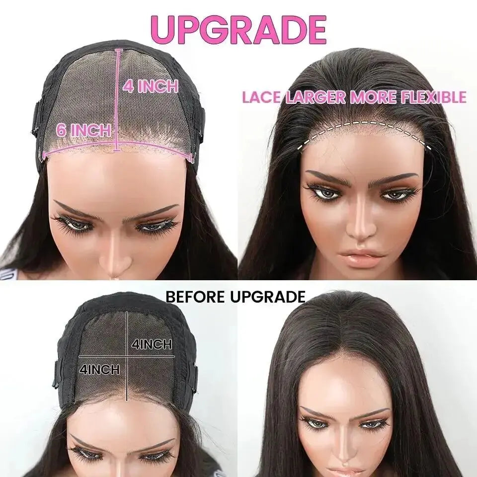 Short Bob | 6X4 | Body Wave Wig | Lace Front | Human Hair | Transparent Lace Closure | Pre-Cut | Pre-Plucked | Glueless | HD | Ready To Wear | Wear and Go Luxegan