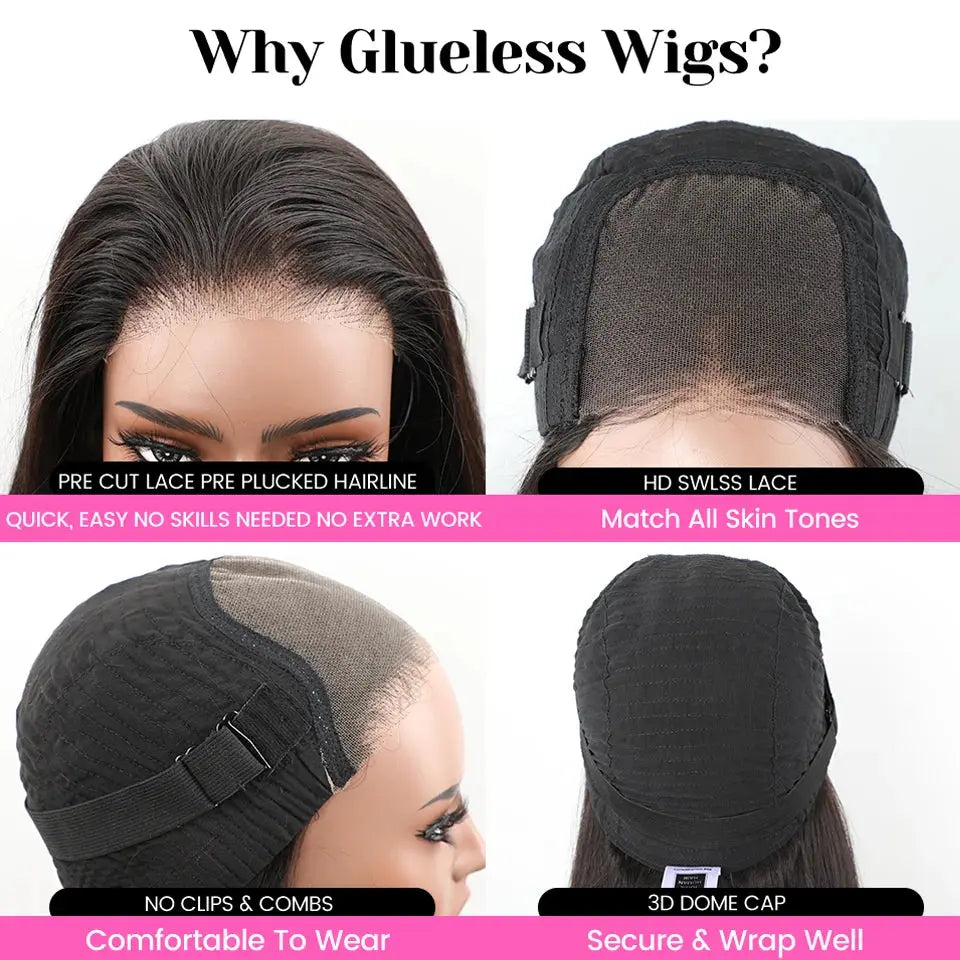 Short Bob | 6X4 | Body Wave Wig | Lace Front | Human Hair | Transparent Lace Closure | Pre-Cut | Pre-Plucked | Glueless | HD | Ready To Wear | Wear and Go Luxegan