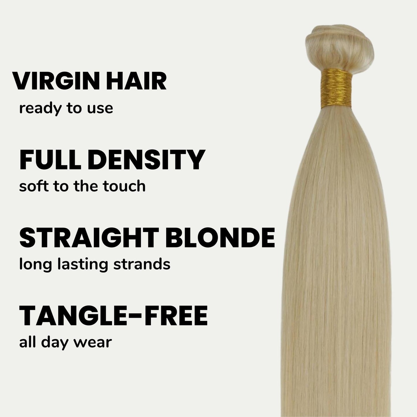 Straight Blonde 100% Human Hair Bundles Luxegan