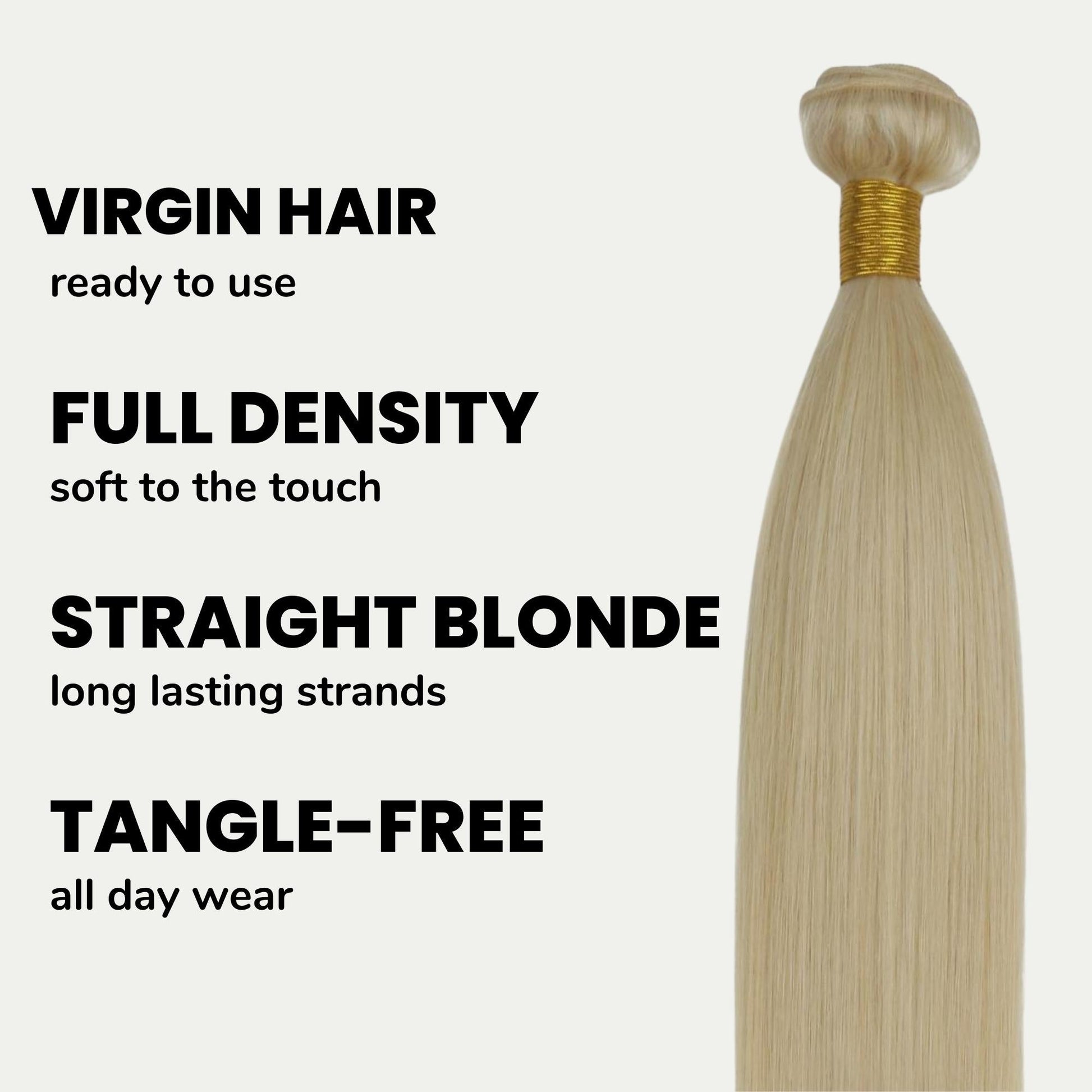 Straight Blonde 100% Human Hair Bundles Luxegan