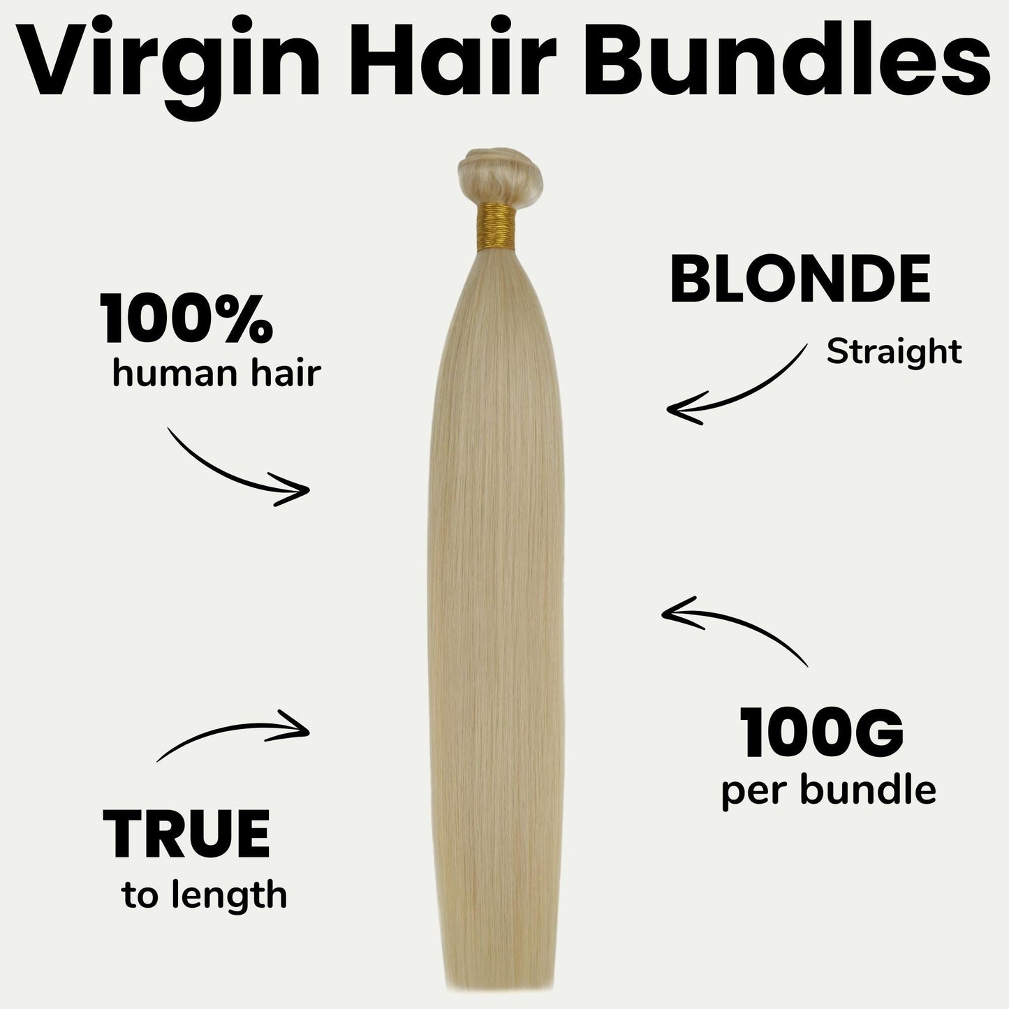 Straight Blonde 100% Human Hair Bundles Luxegan