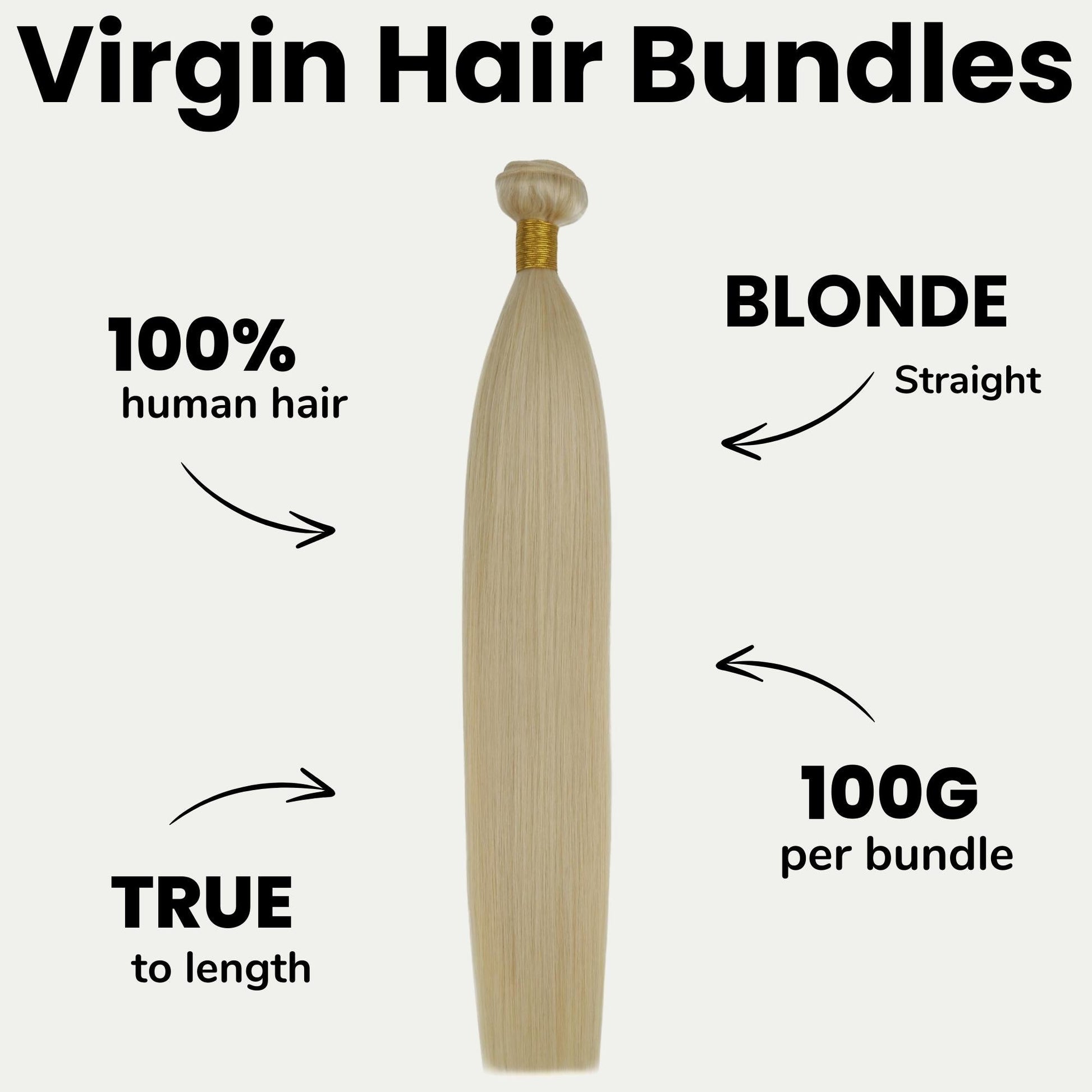 Straight Blonde 100% Human Hair Bundles Luxegan