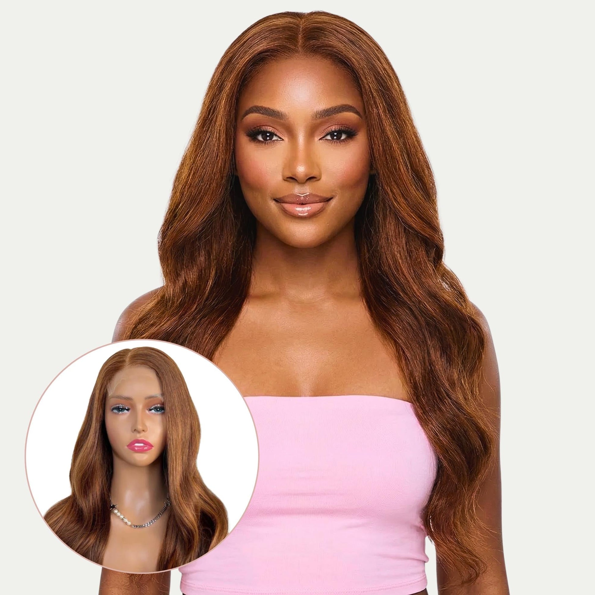 Tempest Glueless 5x5 HD Lace Professionally Colored 100% Human Hair Closure Wig Luxegan