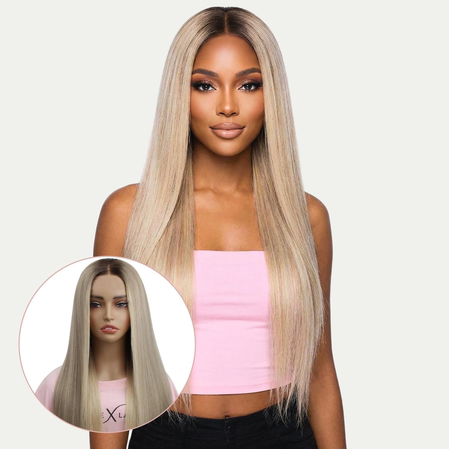 Tiffany Glueless 5x5 HD Lace Professionally Colored 100% Human Hair Closure Wig Luxegan