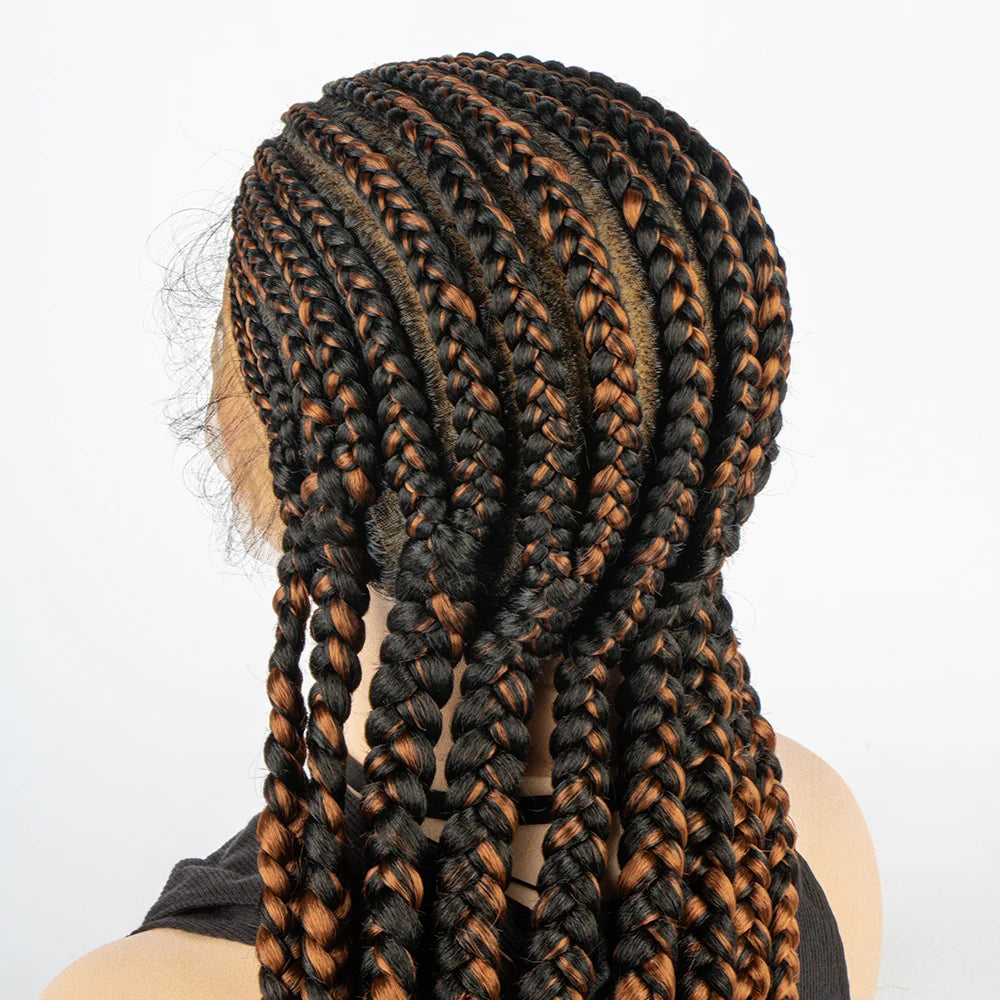 KIMA Cornrow Box Braids Wig with Baby Hair | Full Lace & Lace Front Options Luxegan