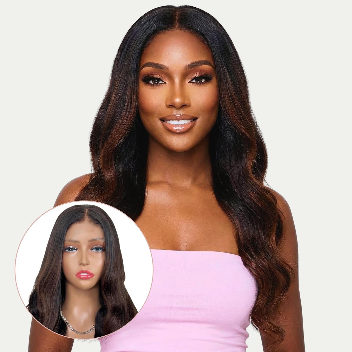 Victoria Glueless 5x5 HD Lace Professionally Colored 100% Human Hair Closure Wig Luxegan