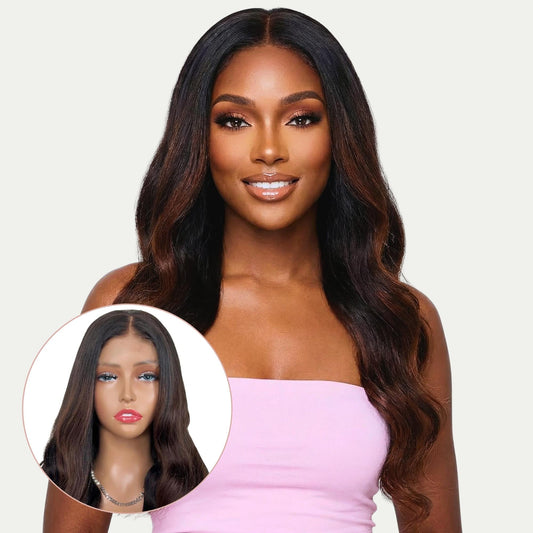 Victoria Glueless 5x5 HD Lace Professionally Colored 100% Human Hair Closure Wig Luxegan