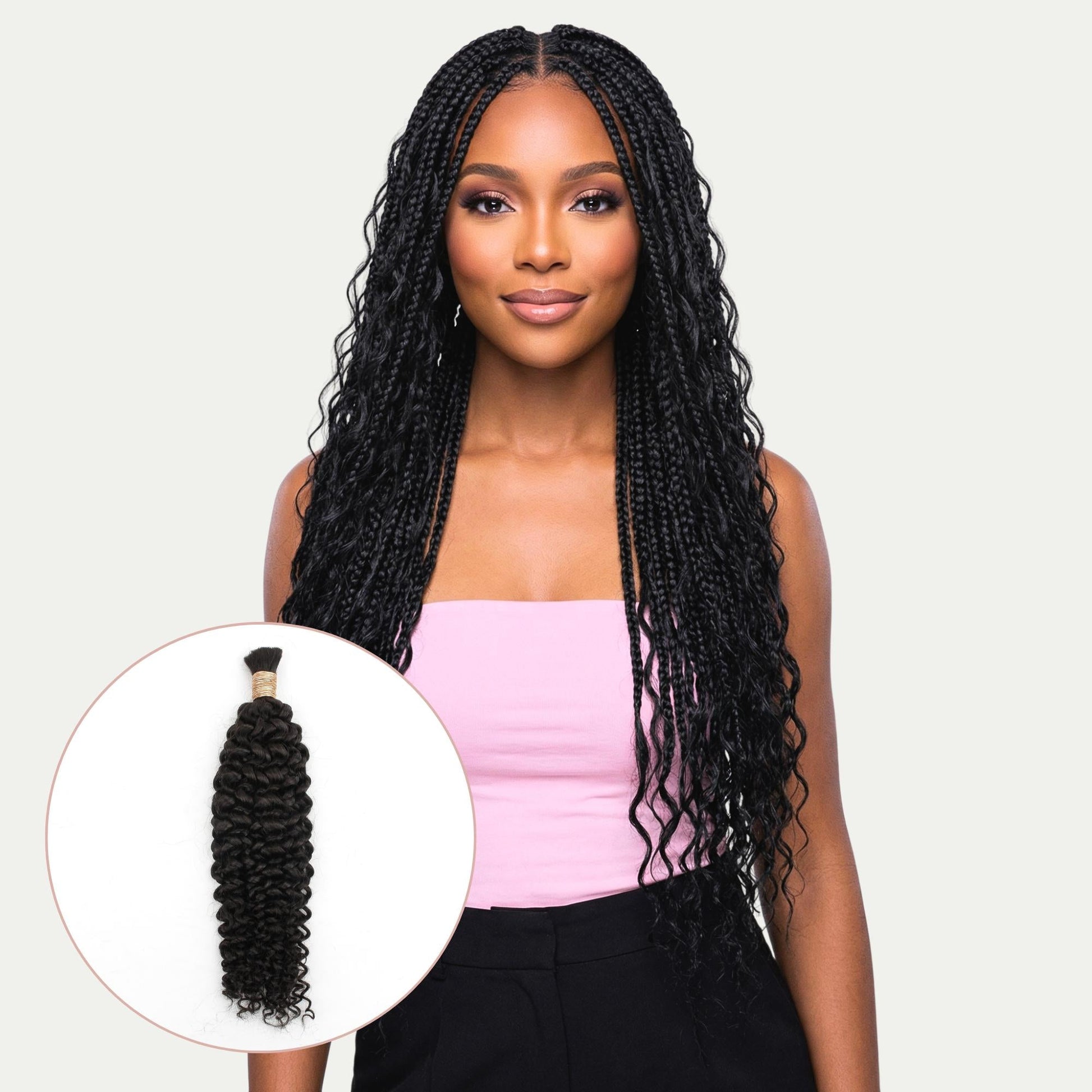 Water Wave Bulk 100% Human Braiding Hair Luxegan
