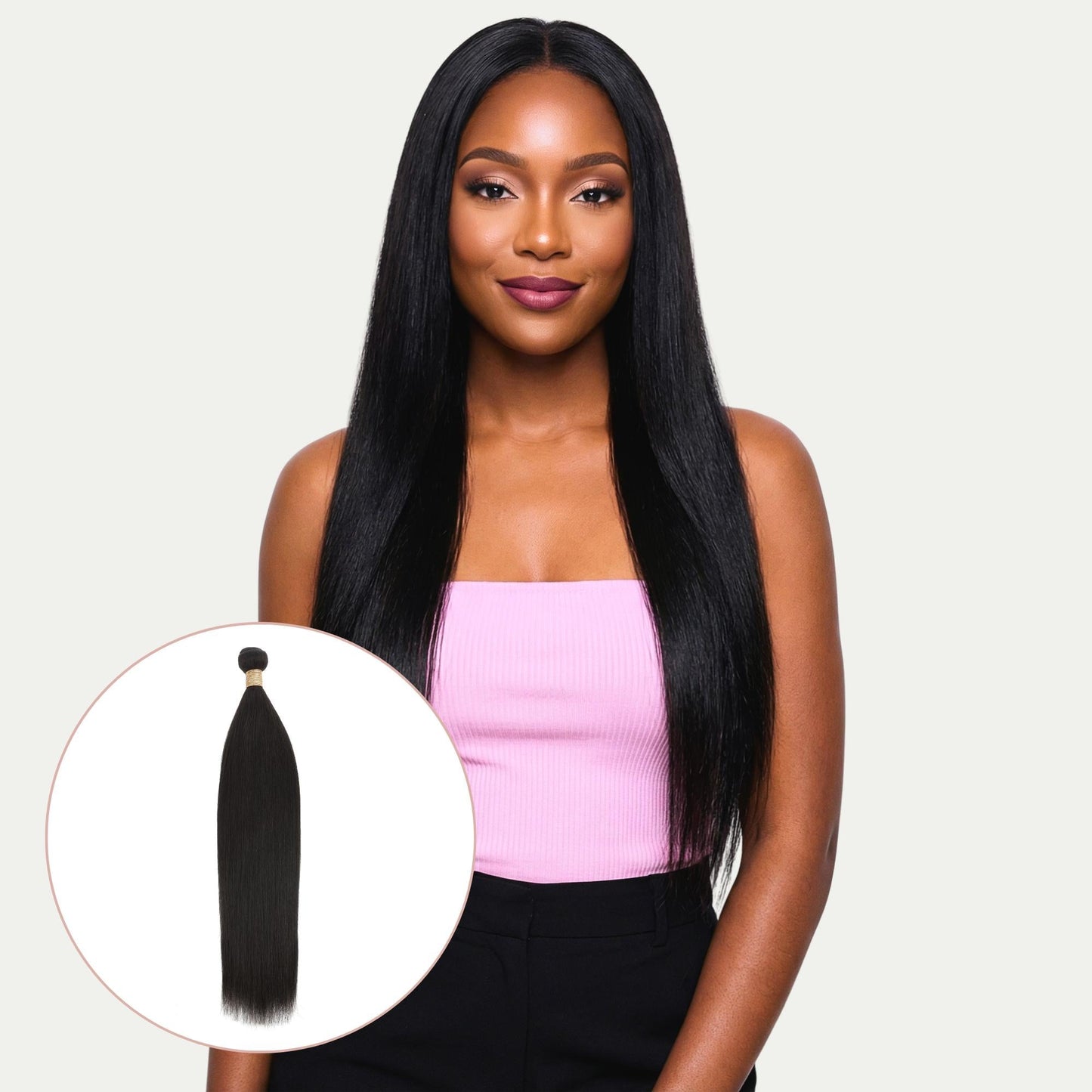 Yaki Straight 100% Human Hair Bundles Luxegan