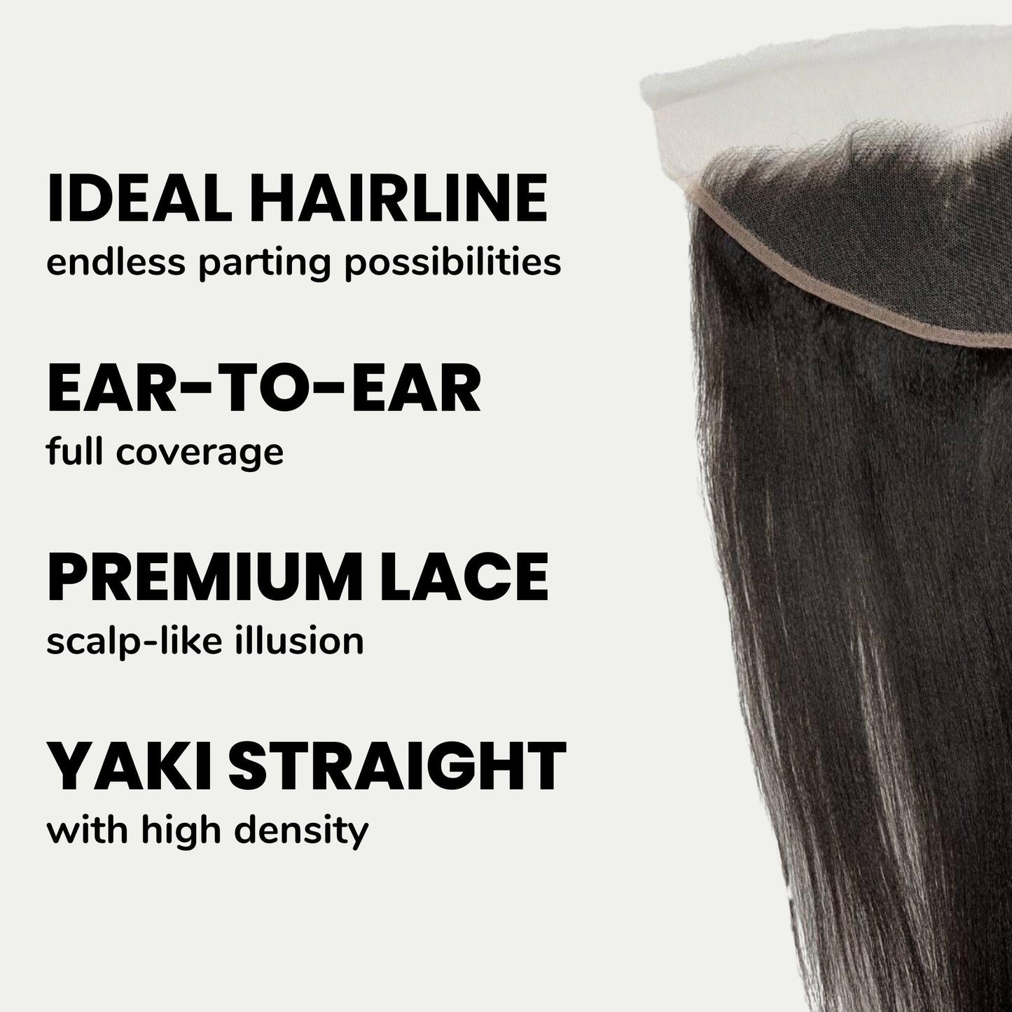 Yaki Straight 13x4 HD Lace Human Hair Frontal Luxegan