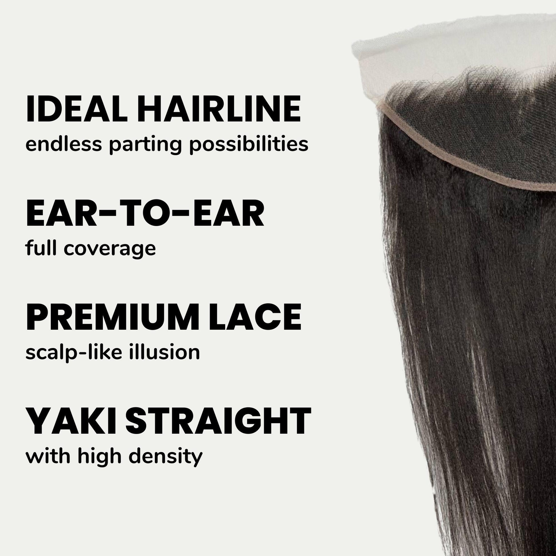 Yaki Straight 13x4 HD Lace Human Hair Frontal Luxegan