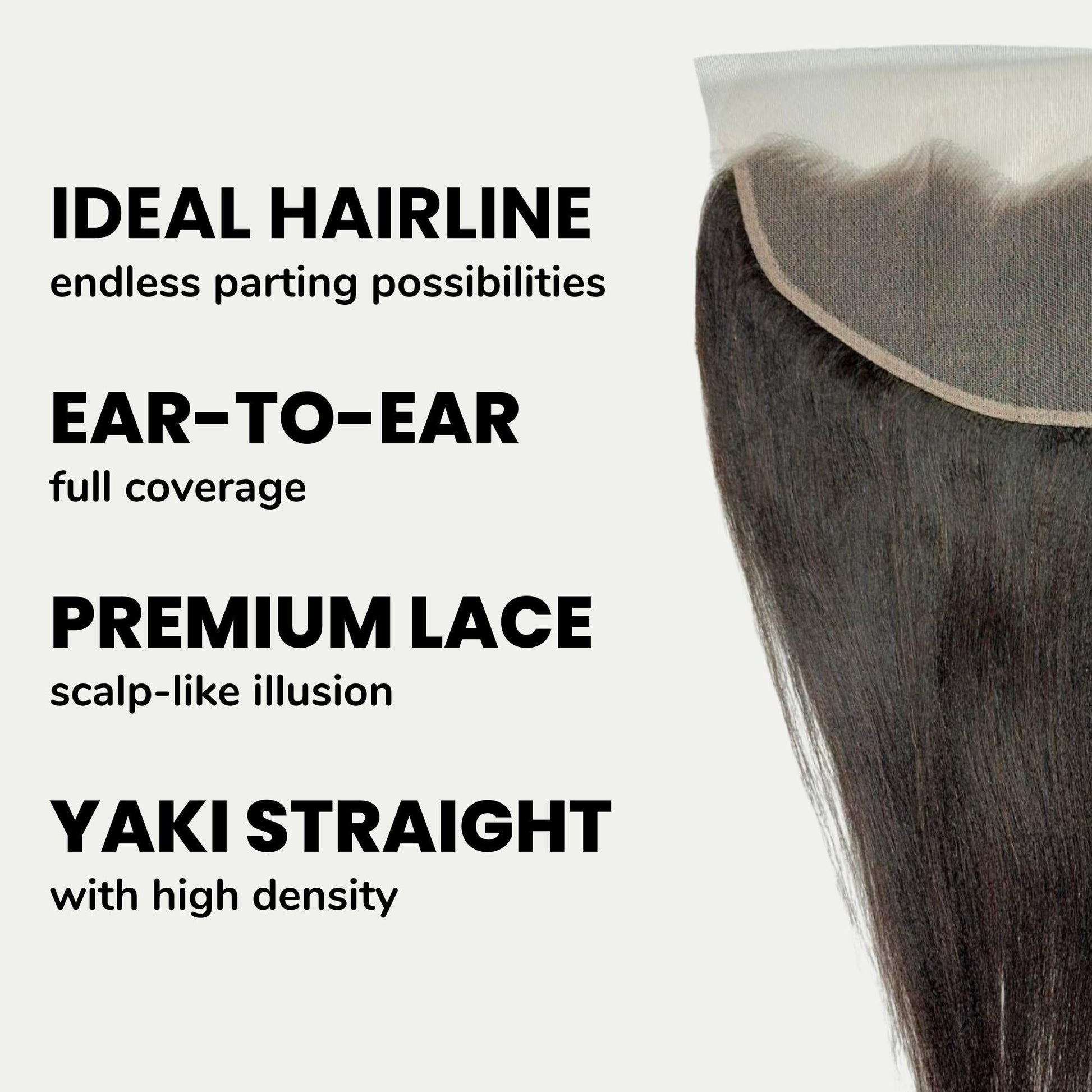 Yaki Straight 13x4 Transparent Lace Human Hair Frontal Luxegan