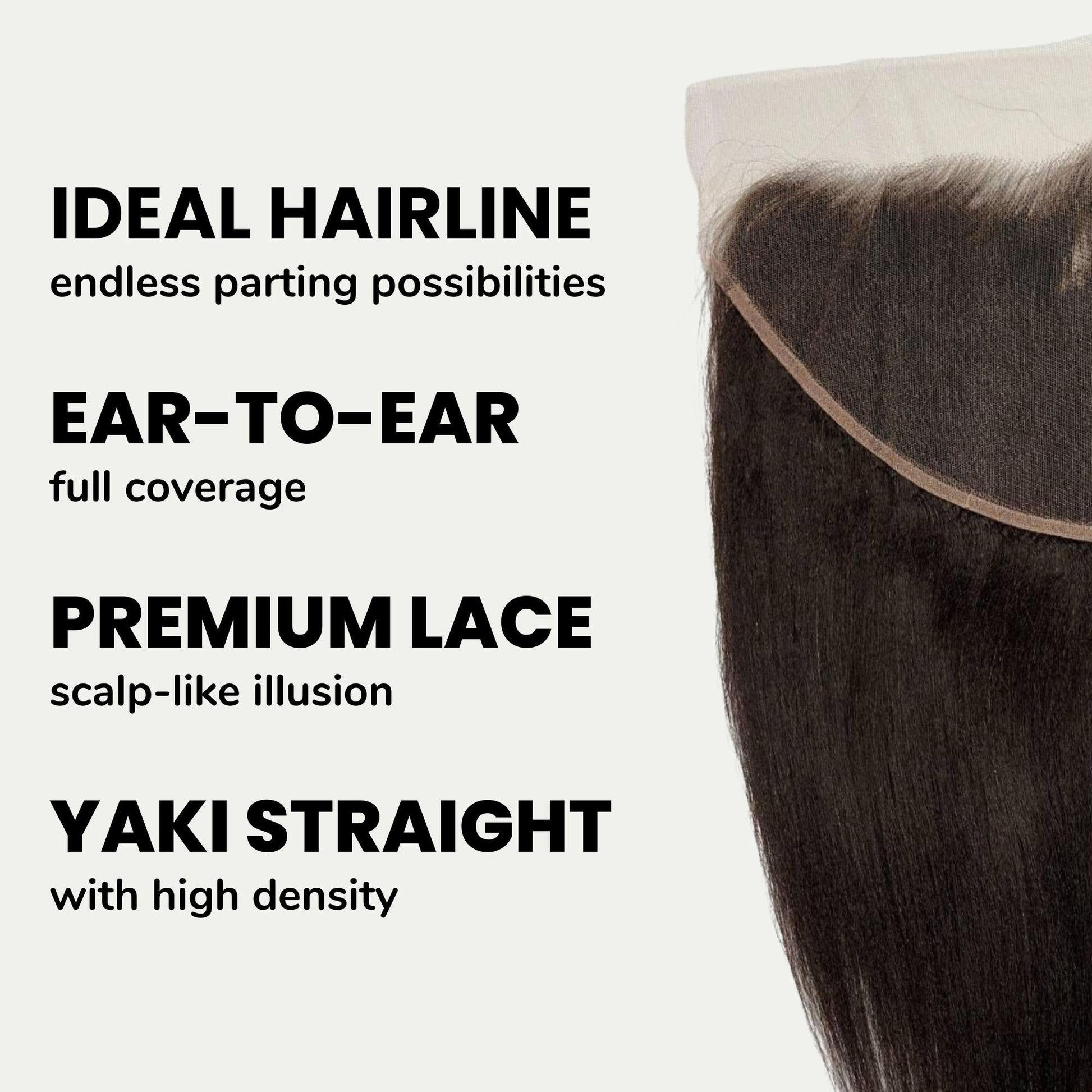 Yaki Straight 13x6 HD Lace Human Hair Frontal Luxegan