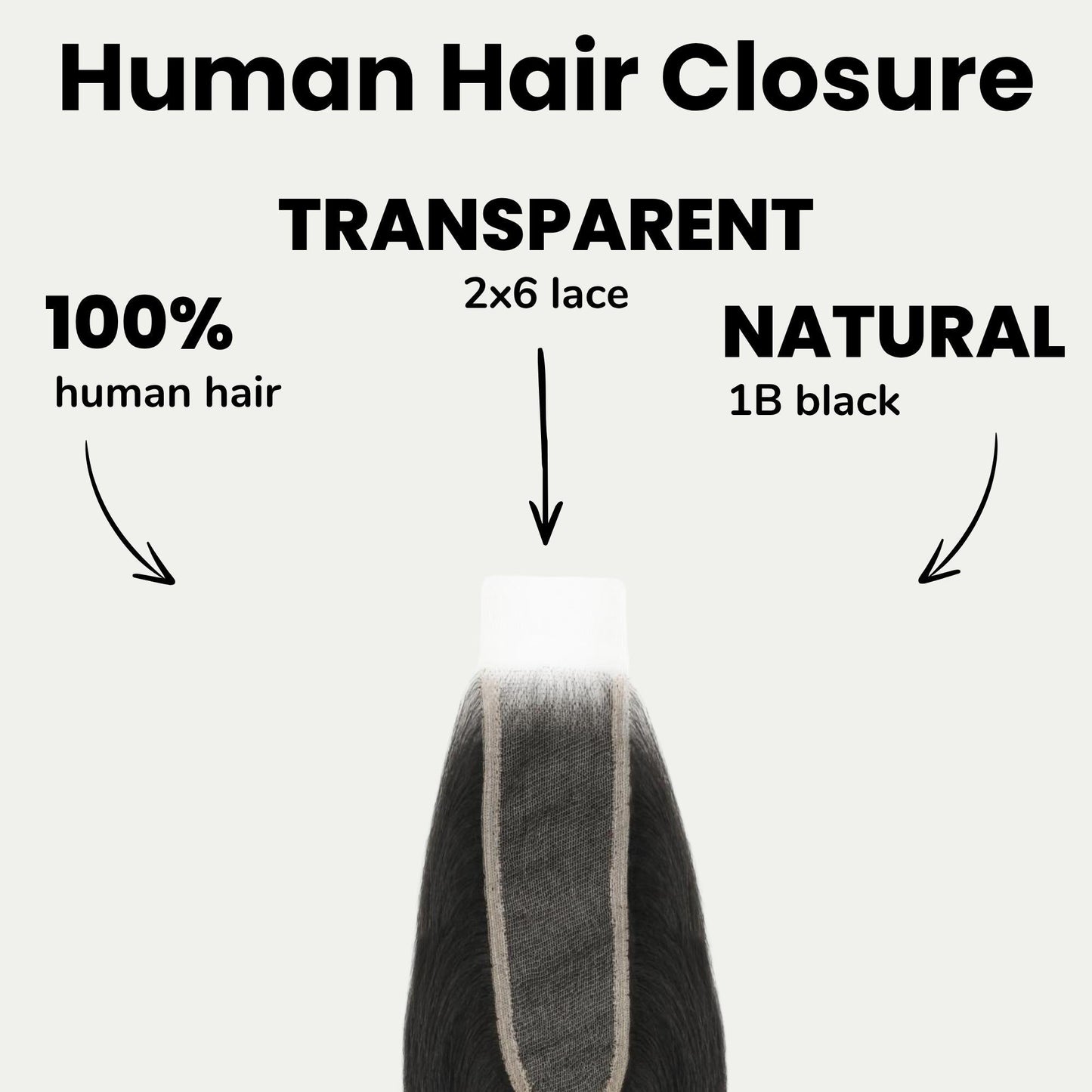 Yaki Straight 2x6 Transparent Lace Human Hair Closure Luxegan