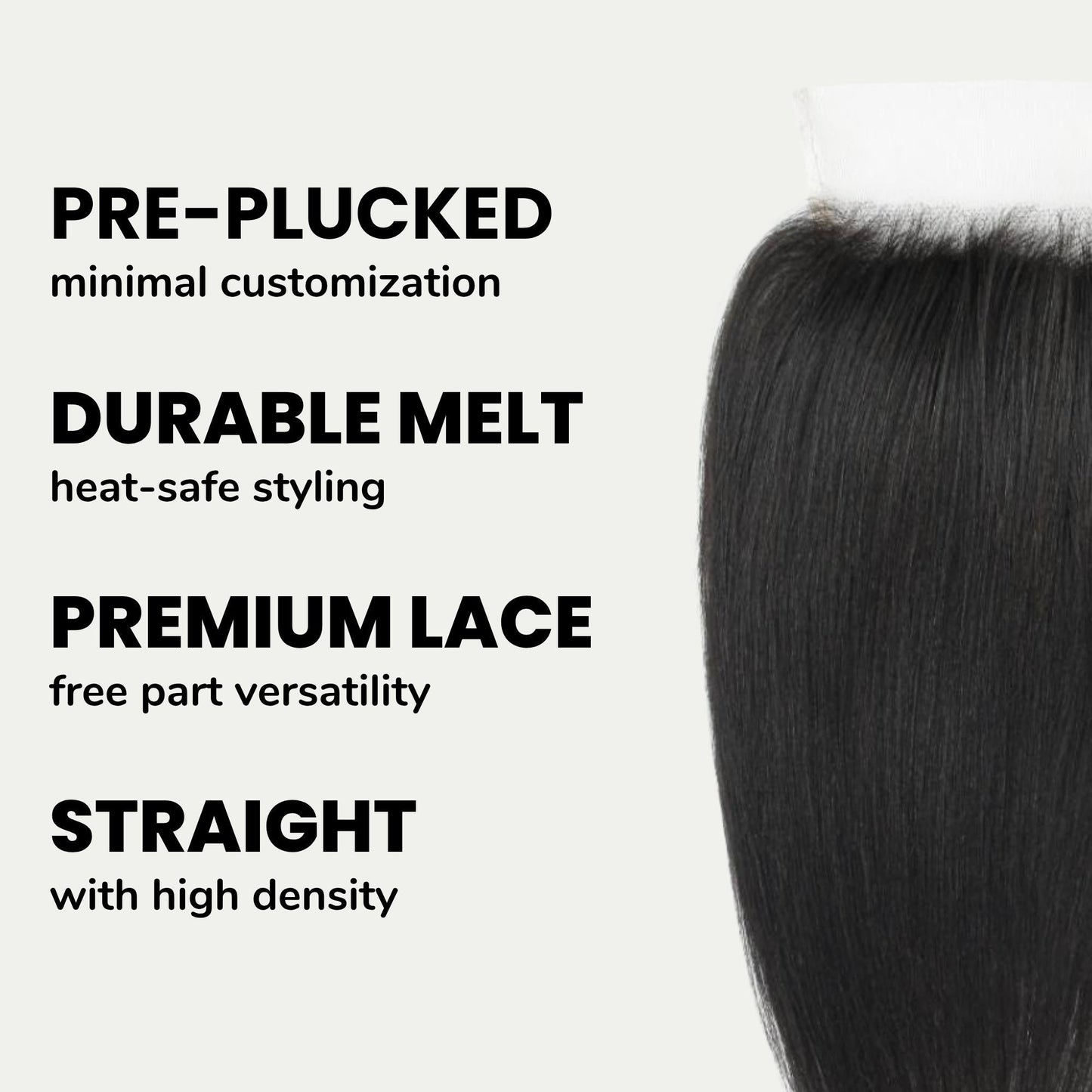 Yaki Straight 4x4 Transparent Lace Human Hair Closure Luxegan