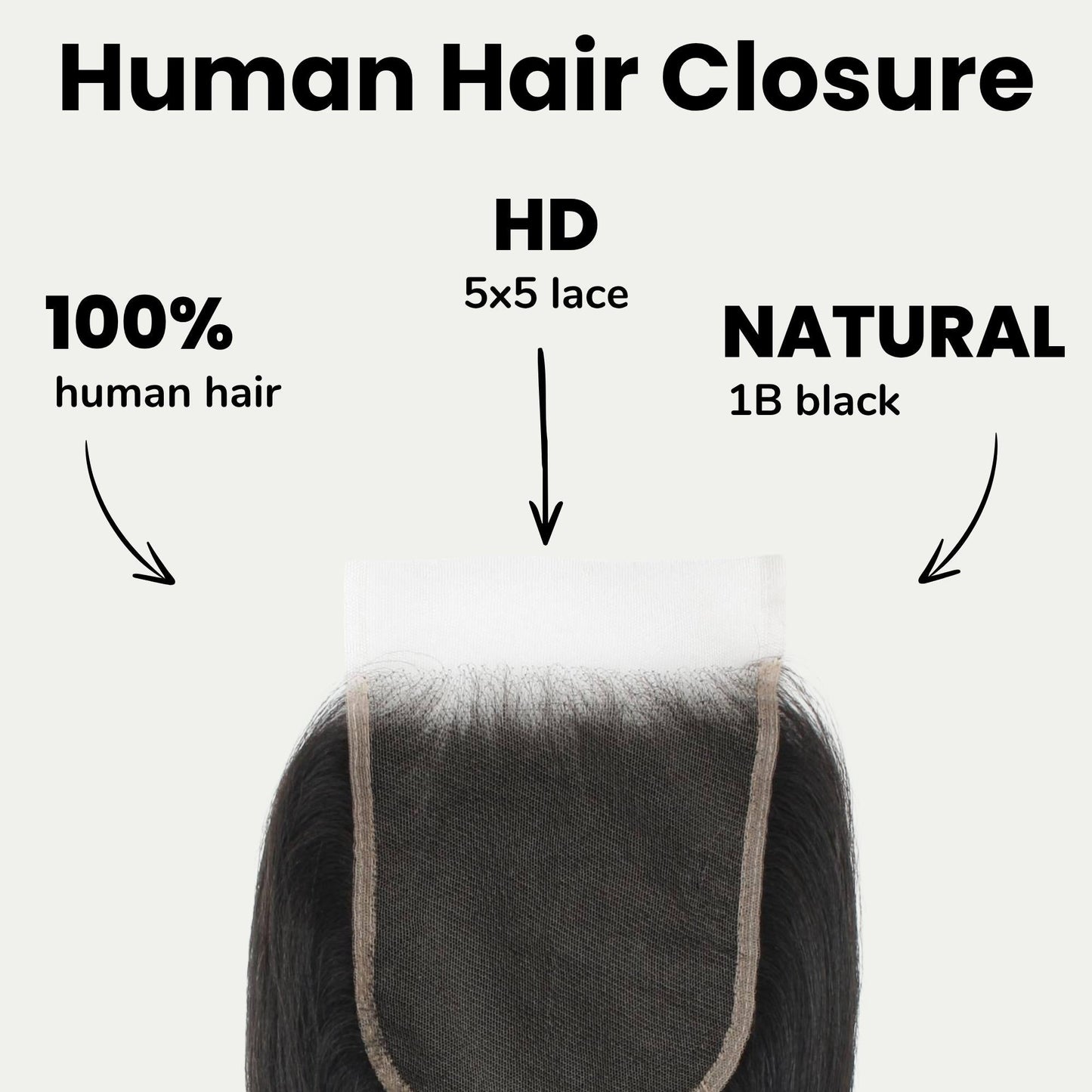 Yaki Straight 5x5 HD Lace Human Hair Closure Luxegan