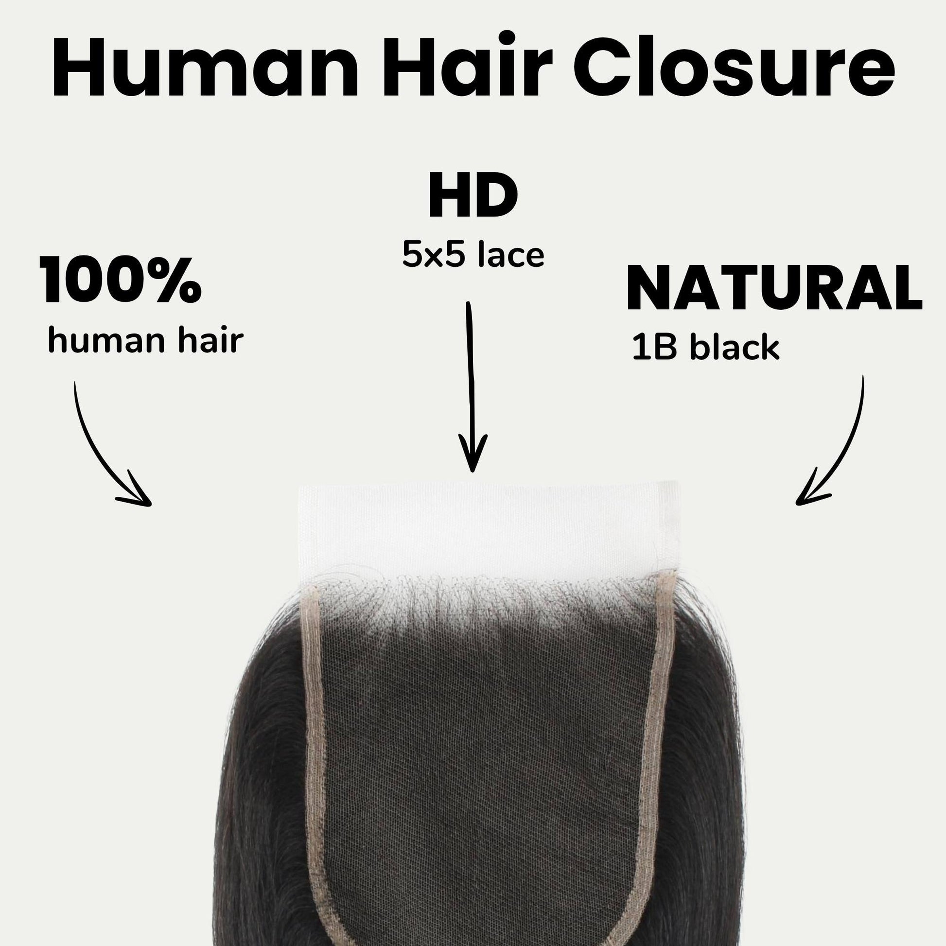 Yaki Straight 5x5 HD Lace Human Hair Closure Luxegan