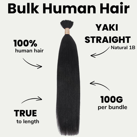 Pelo para trenzar Yaki Liso a Granel 100% Humano
