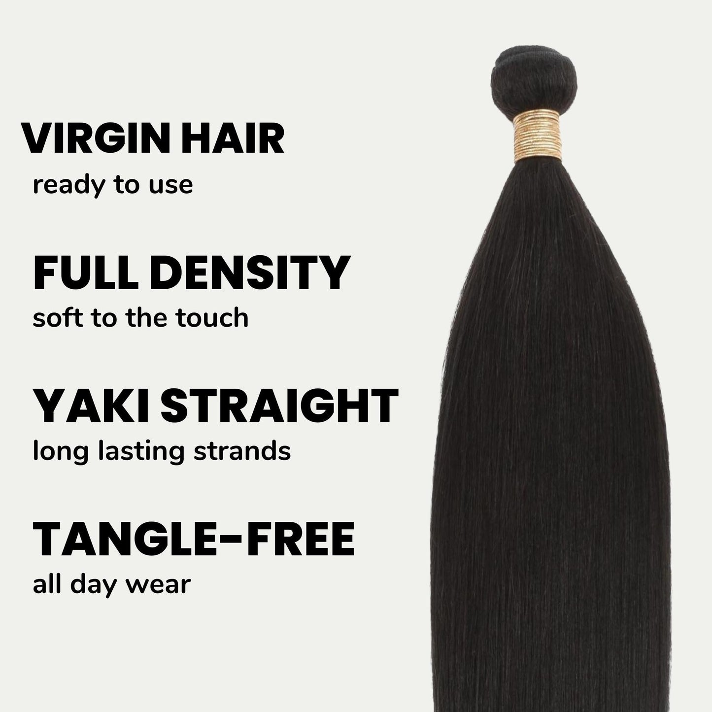 Yaki Straight 100% Human Hair Bundles Luxegan