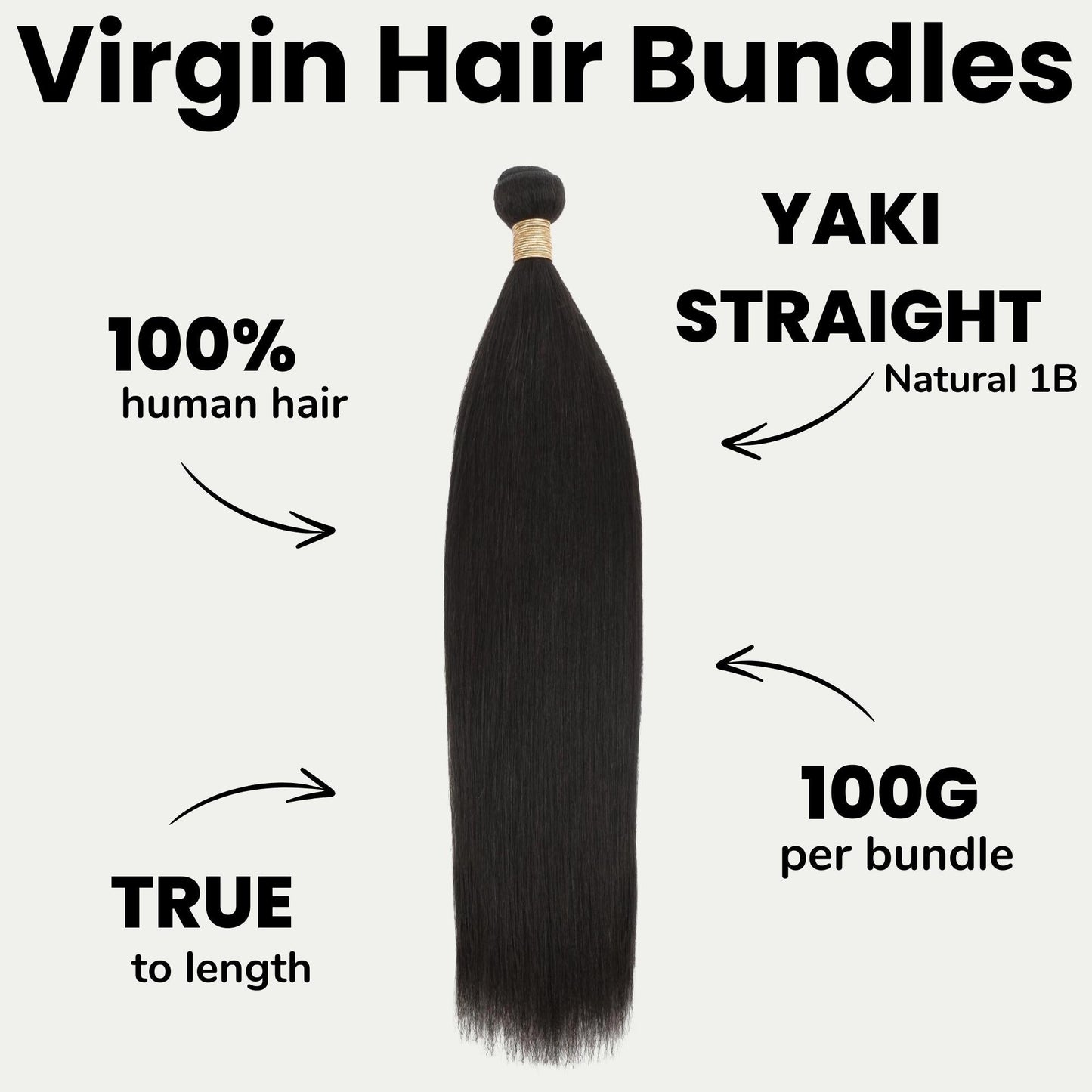 Yaki Straight 100% Human Hair Bundles Luxegan