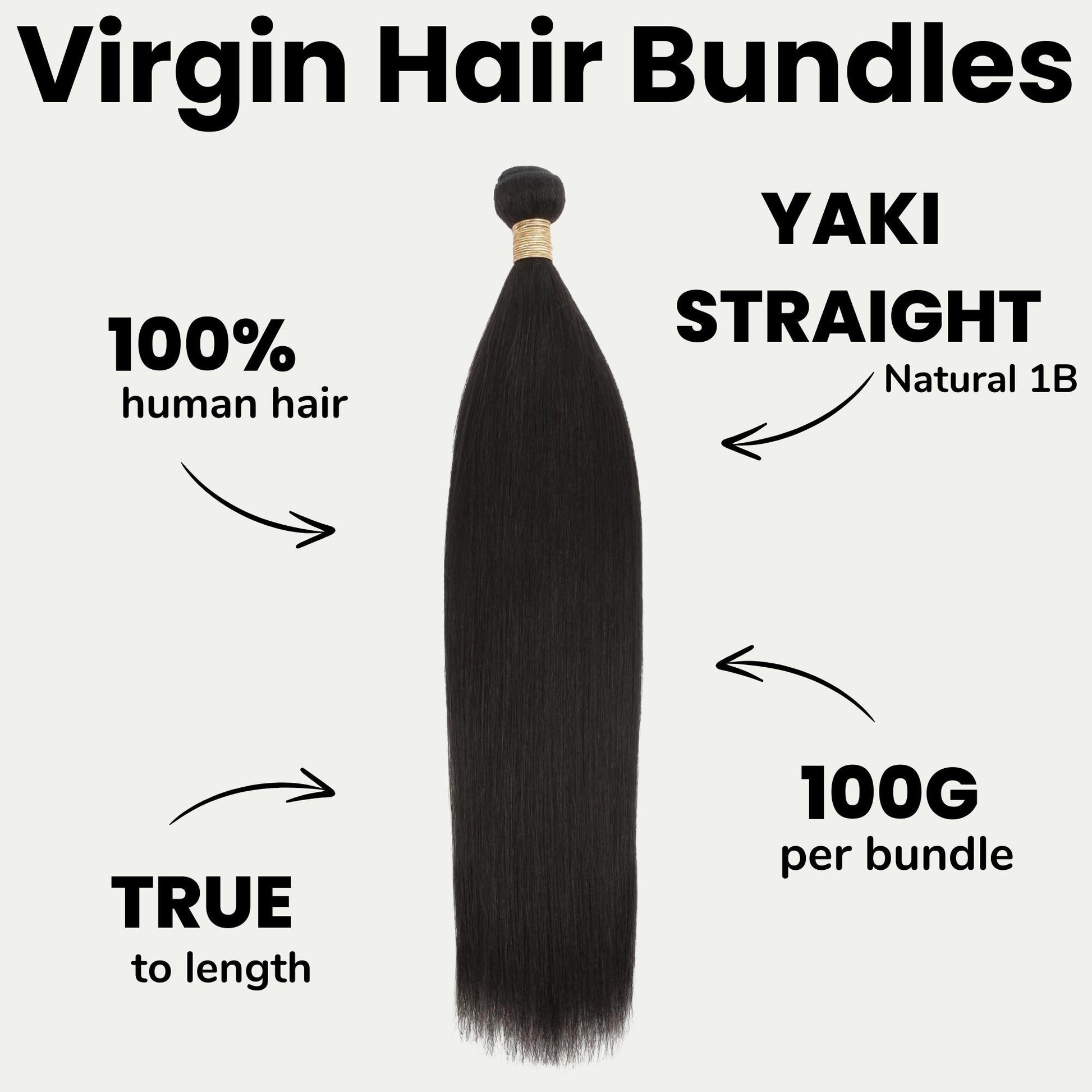 Yaki Straight 100% Human Hair Bundles Luxegan